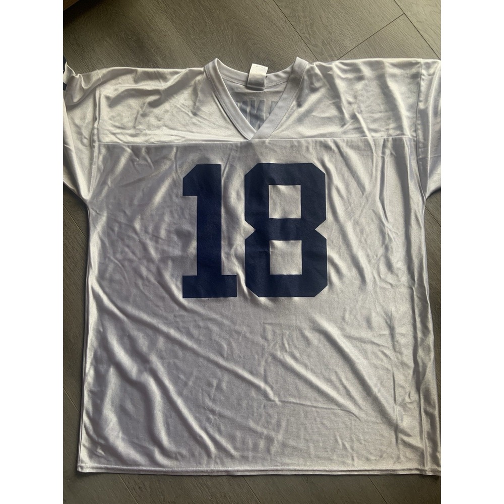 NFL Team Apparel Jersey Mens Size 2XL White Indianapolis Colts Manning #18
